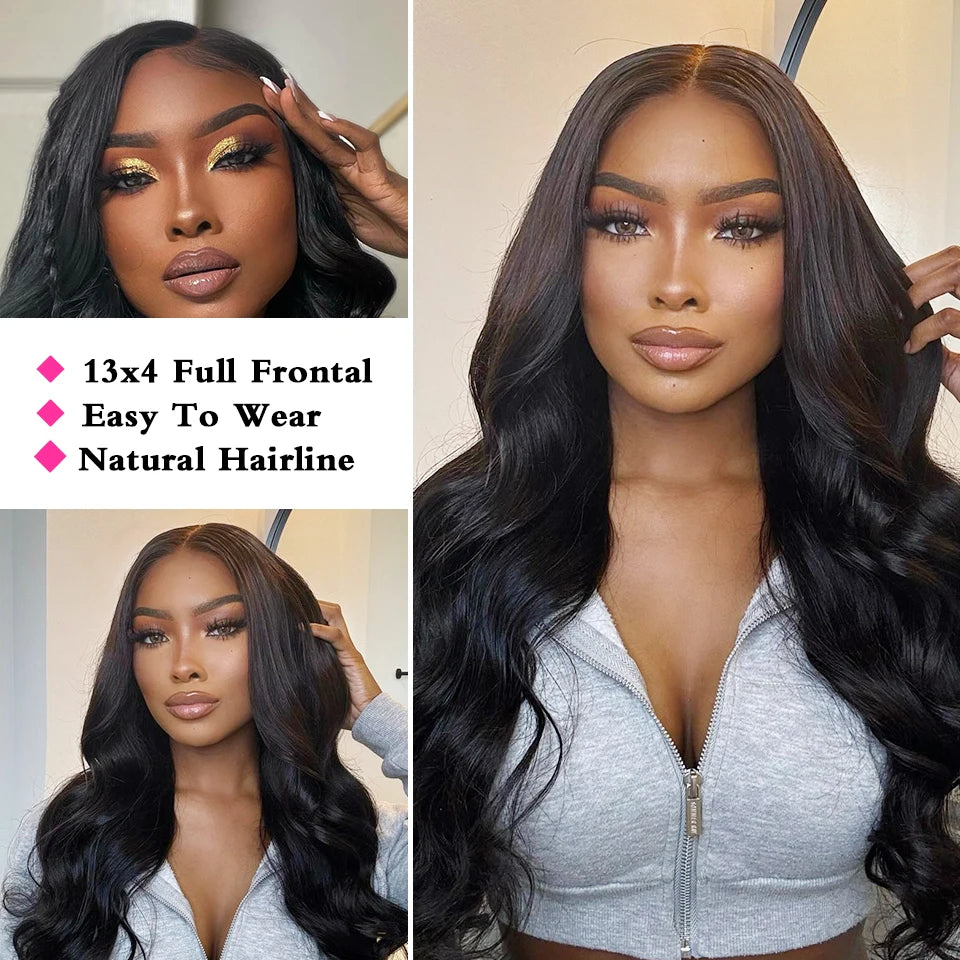 Body Wave Wigs  4x4 13x4 Lace Frontal Human Hair Wigs  Pre Plucked Hairline for Women Brazilian Human Hair Lace Front Wig