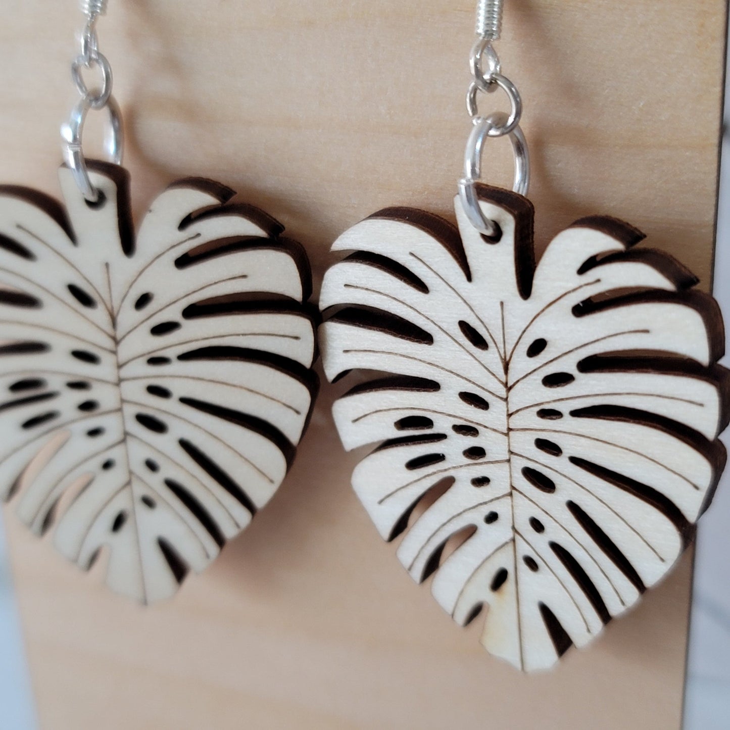 Monstera Leaf Earrings