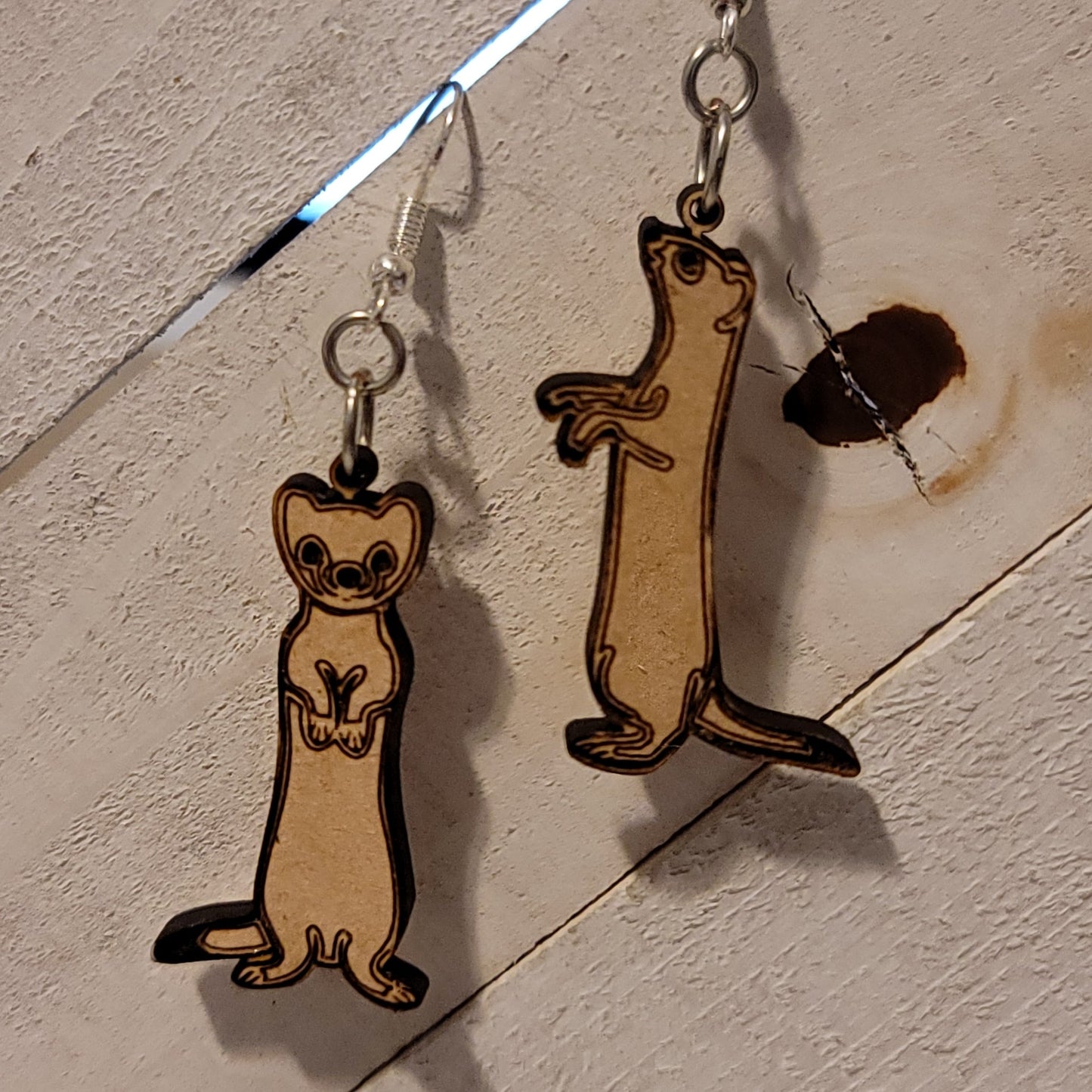 Cute Dangle Ferret Earrings