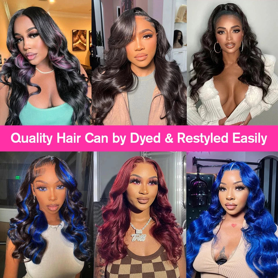 Body Wave Wigs  4x4 13x4 Lace Frontal Human Hair Wigs  Pre Plucked Hairline for Women Brazilian Human Hair Lace Front Wig