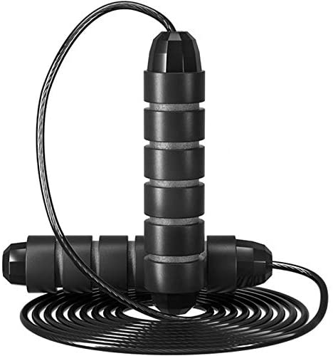 Professional Gym Adjustable Jump Rope - Black