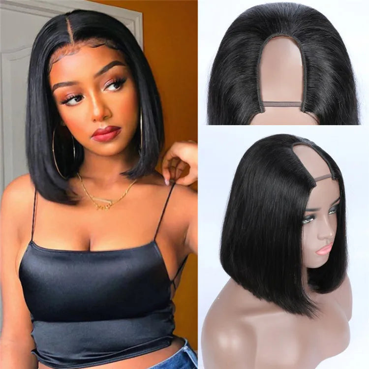 Short V Part Bob Wigs