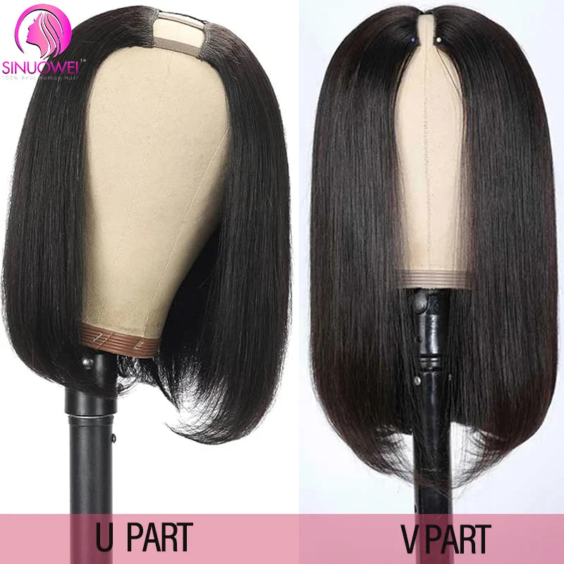 Short V Part Bob Wigs