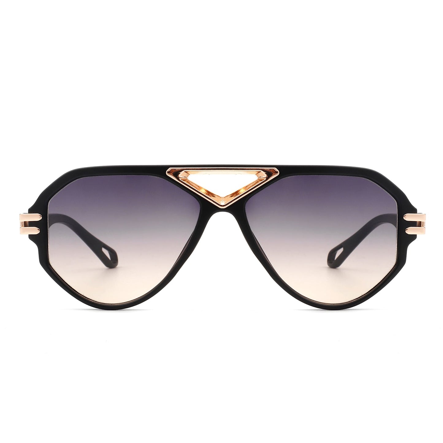 Unityth - Geometric Retro Round Vintage Fashion Aviator Sunglasses