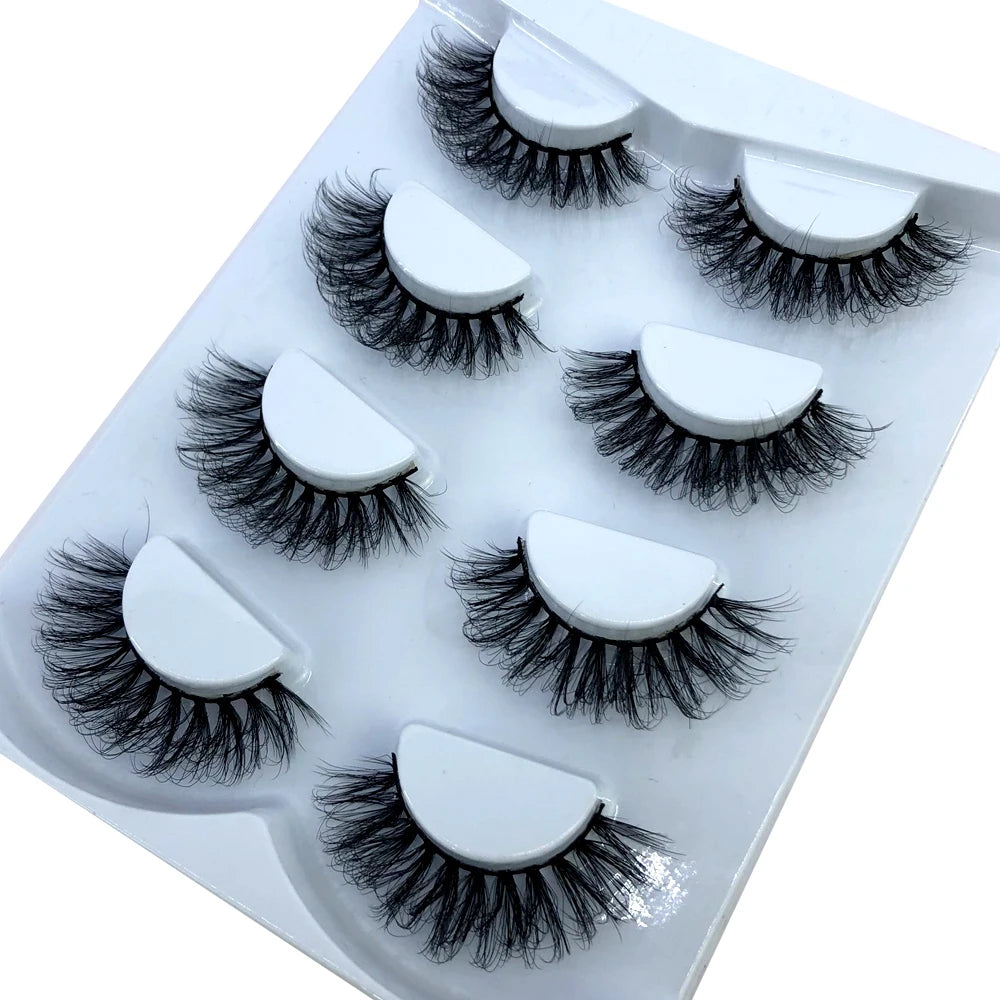 4 Pairs 3d Mink Lashes Eyelash Extension