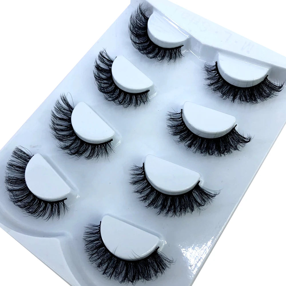 4 Pairs 3d Mink Lashes Eyelash Extension