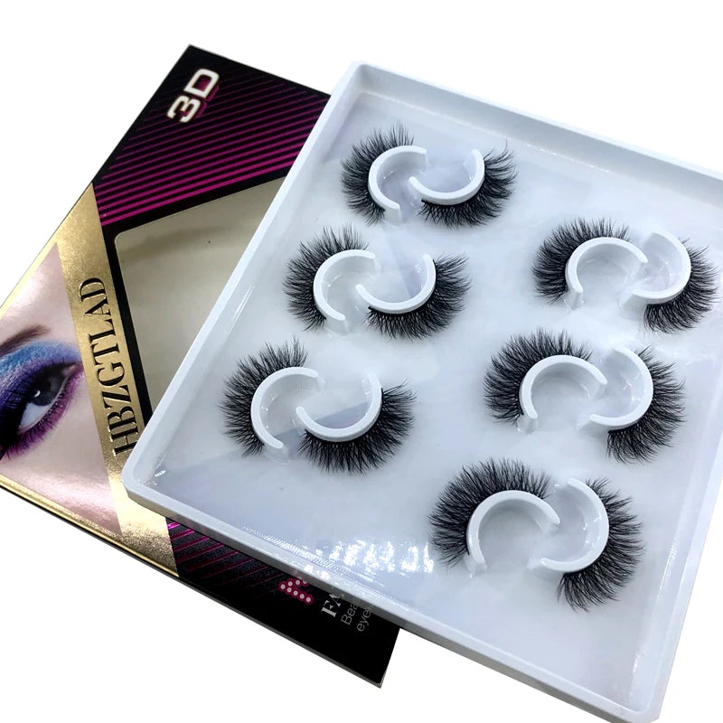 6 Pairs 10-25mm Mink Eyelashes Mink Lashes