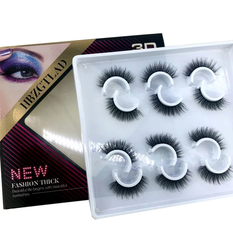 6 Pairs 10-25mm Mink Eyelashes Mink Lashes