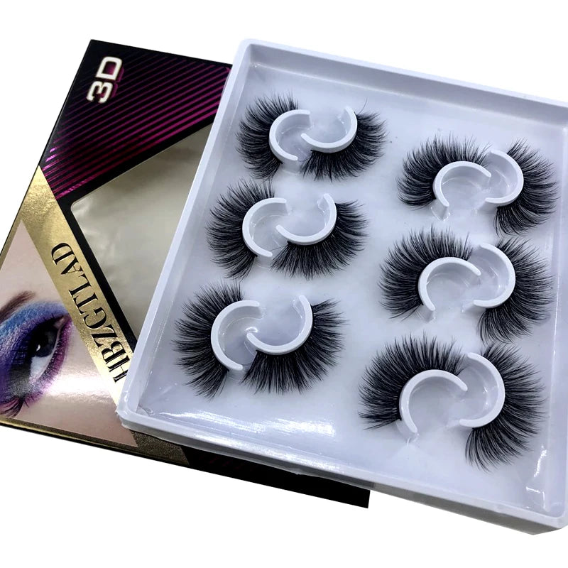 6 Pairs 10-25mm Mink Eyelashes Mink Lashes