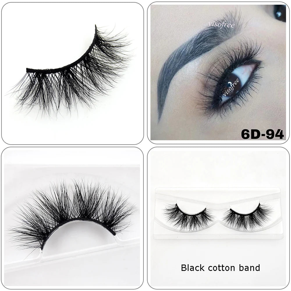 Mink Eyelashes Clear Band Eye Lashes Crisscross Transparent