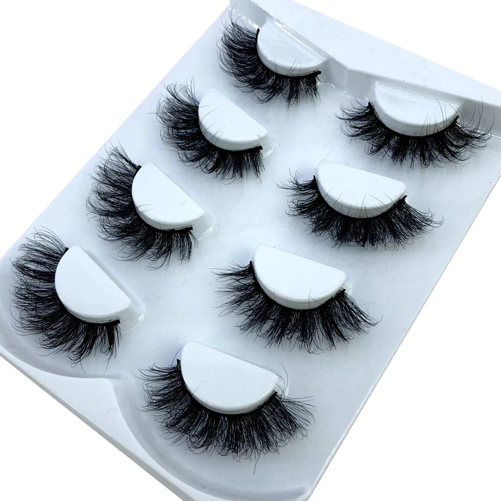 4 Pairs 3d Mink Lashes Eyelash Extension