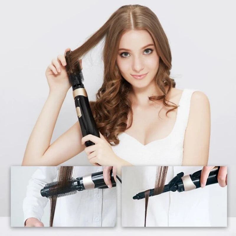 4 in 1 Styling Hair Curler Comb Salon Professional