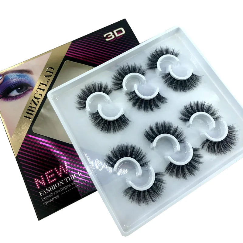 6 Pairs 10-25mm Mink Eyelashes Mink Lashes