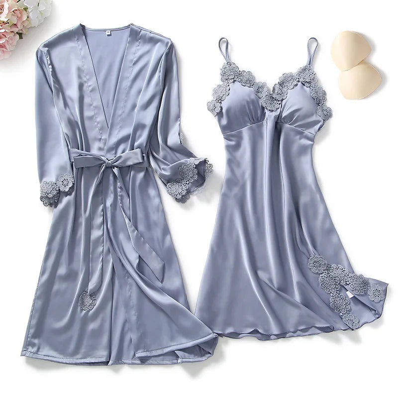 5PCS Satin Lace Sleepwear