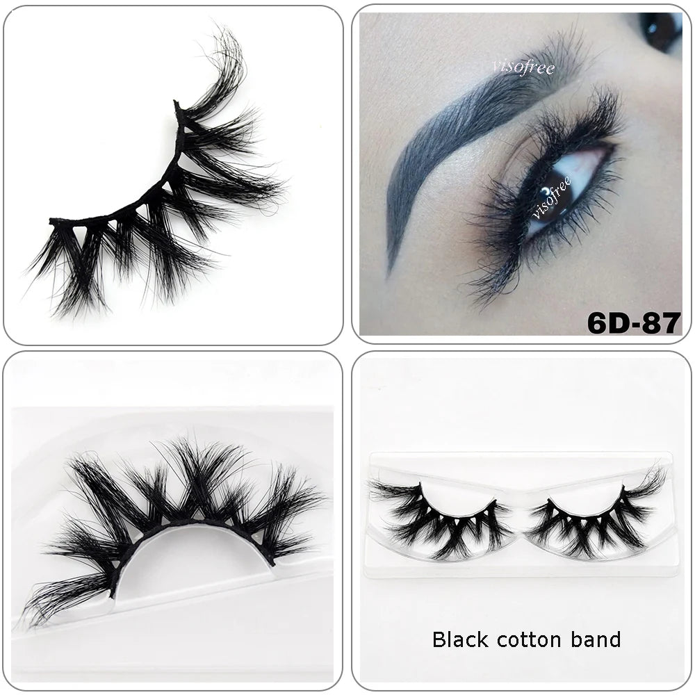 Mink Eyelashes Clear Band Eye Lashes Crisscross Transparent