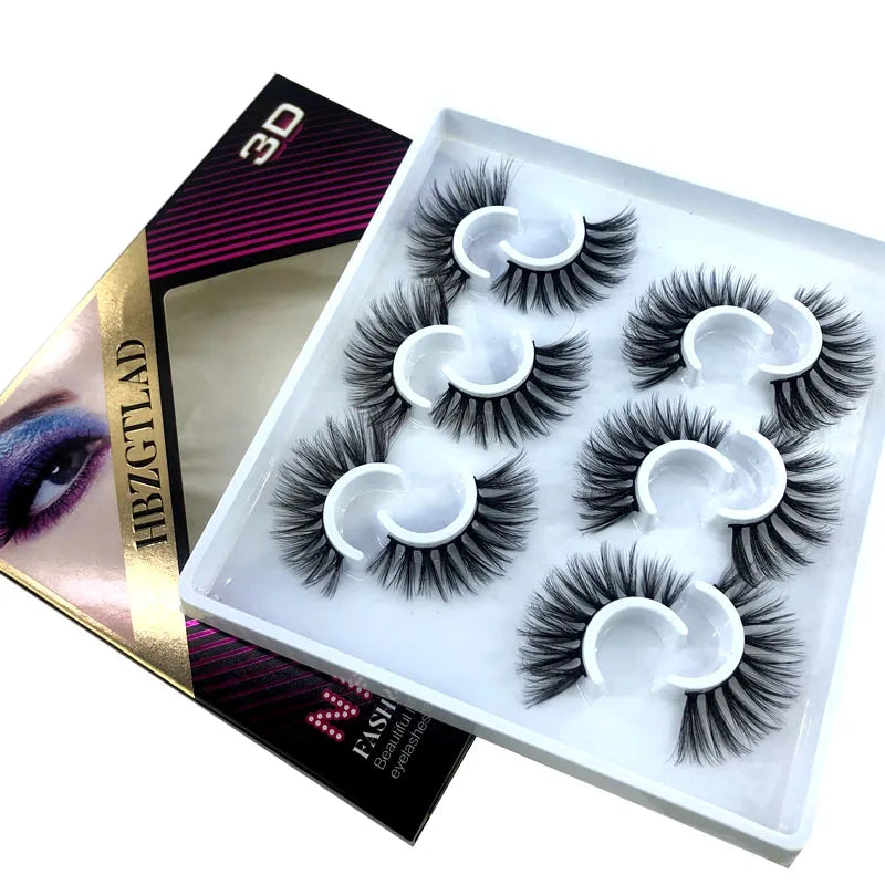 6 Pairs 10-25mm Mink Eyelashes Mink Lashes