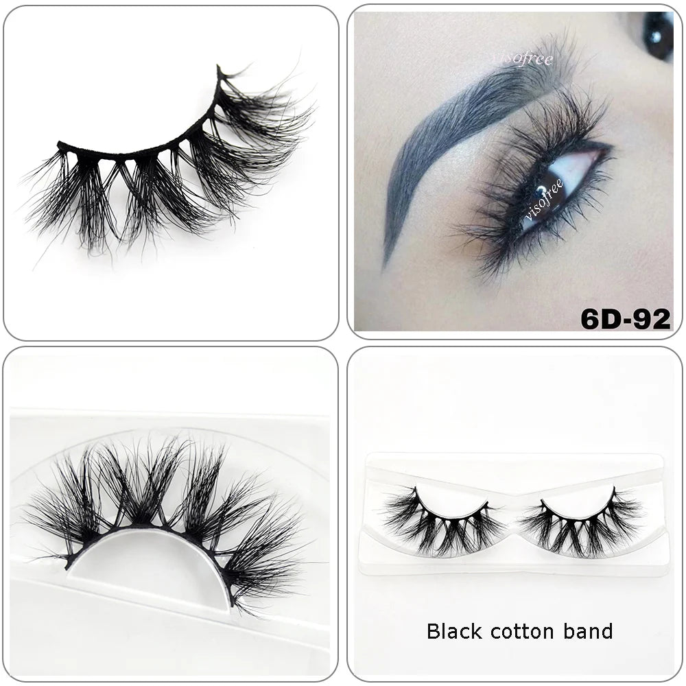 Mink Eyelashes Clear Band Eye Lashes Crisscross Transparent