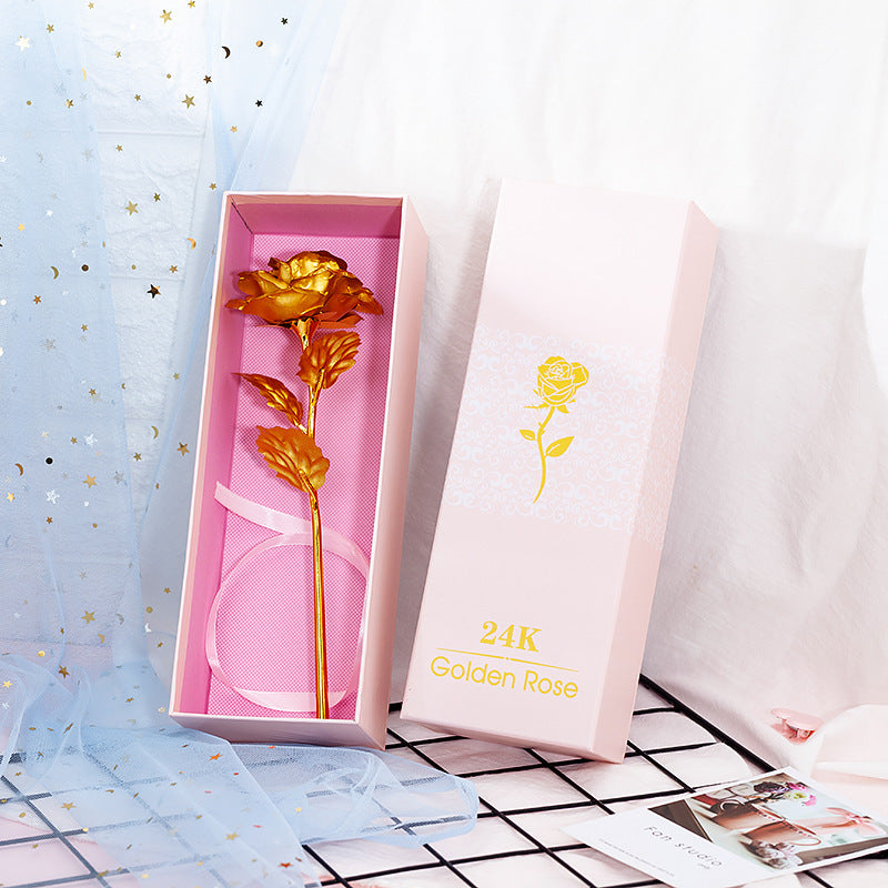 Red Rose Purple Box Galaxy Rose Gold Infinity Plastic Roses