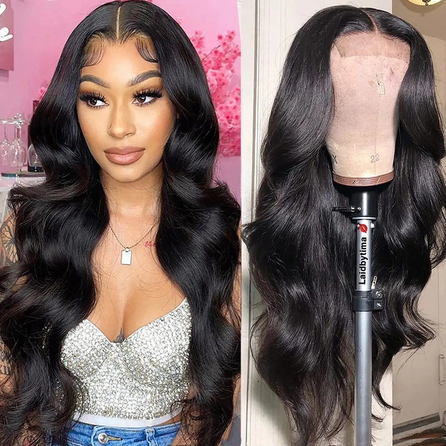 Glueless Human Hair V-Part Clip in Wigs No Leave Out