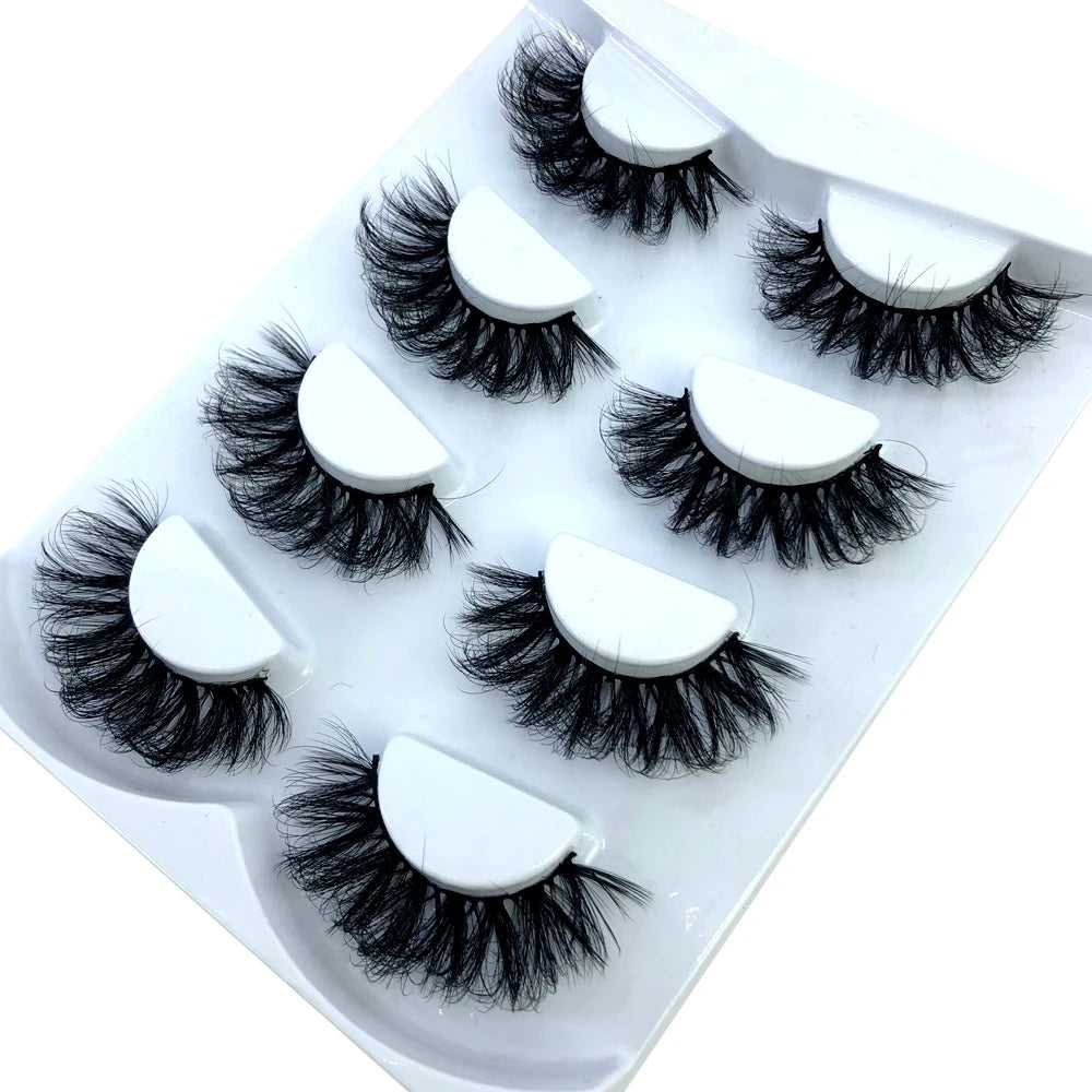 4 Pairs 3d Mink Lashes Eyelash Extension