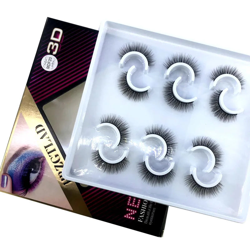 6 Pairs 10-25mm Mink Eyelashes Mink Lashes