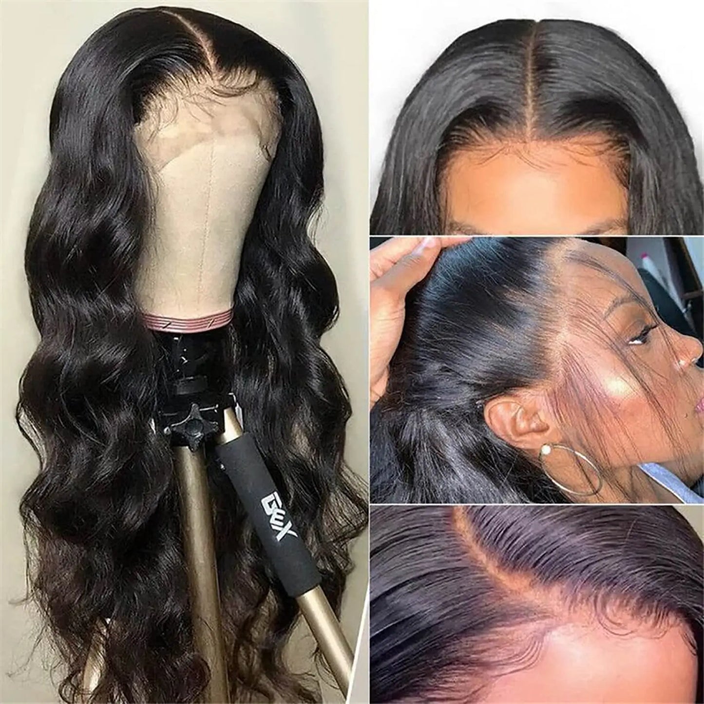 Glueless Human Hair V-Part Clip in Wigs No Leave Out