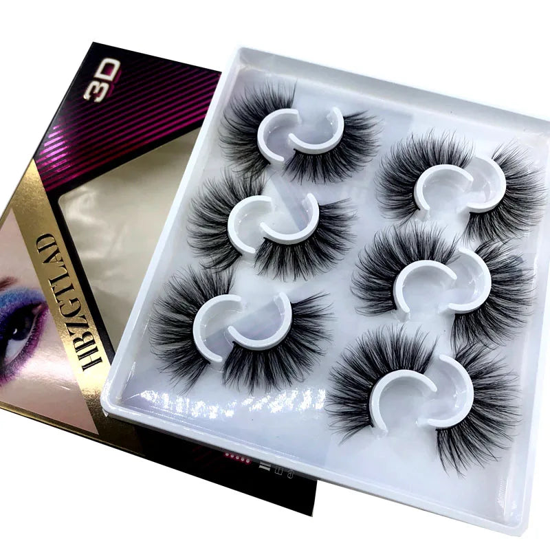 6 Pairs 10-25mm Mink Eyelashes Mink Lashes