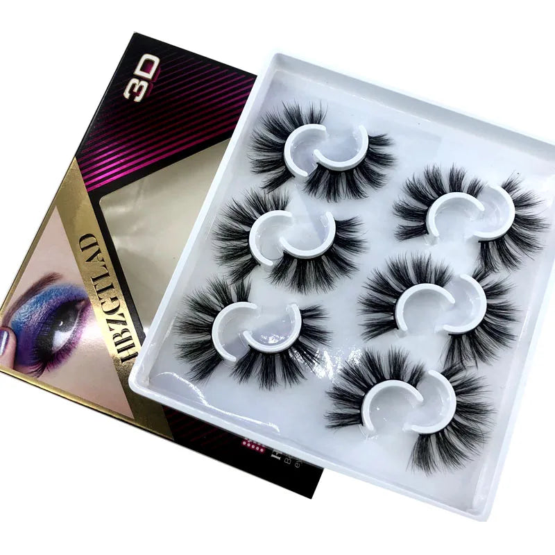 6 Pairs 10-25mm Mink Eyelashes Mink Lashes