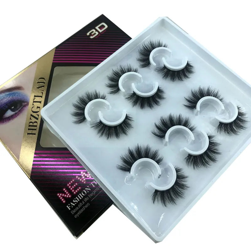 6 Pairs 10-25mm Mink Eyelashes Mink Lashes