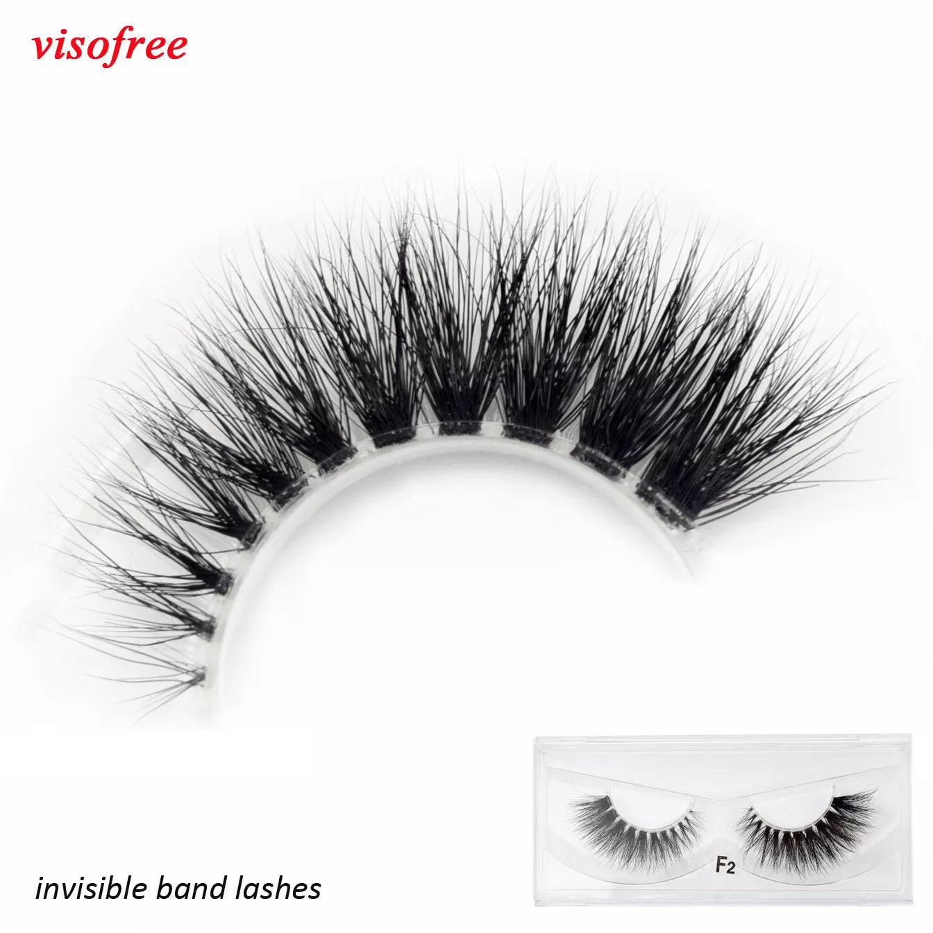 Mink Eyelashes Clear Band Eye Lashes Crisscross Transparent