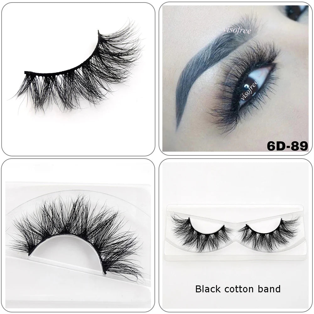 Mink Eyelashes Clear Band Eye Lashes Crisscross Transparent