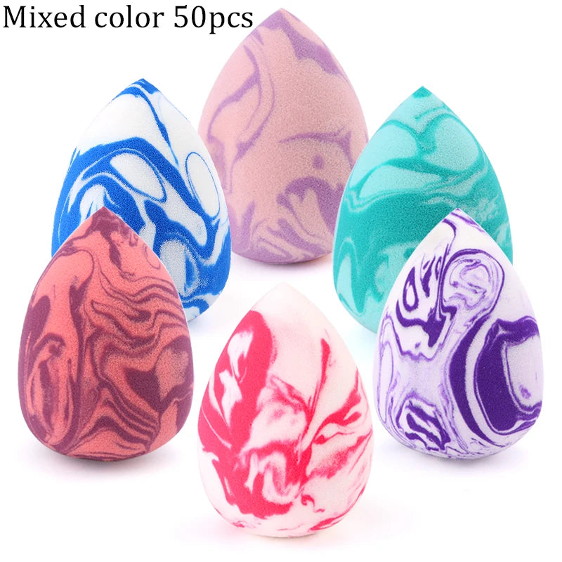 Makeup Sponge Marbling Water-Drop Shape Foundation Concealer Sponge Mix Powder