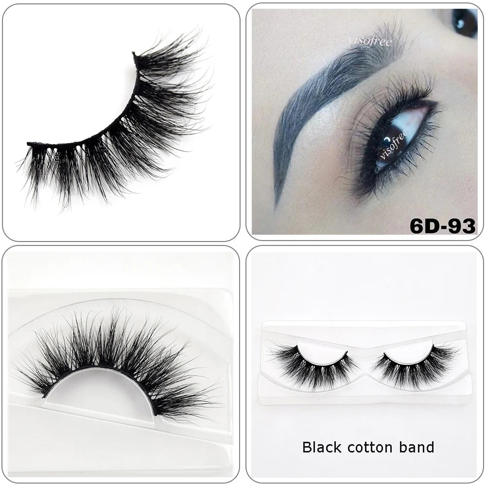 Mink Eyelashes Clear Band Eye Lashes Crisscross Transparent