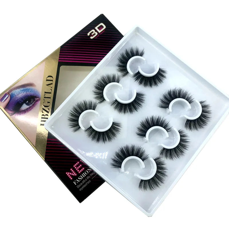 6 Pairs 10-25mm Mink Eyelashes Mink Lashes