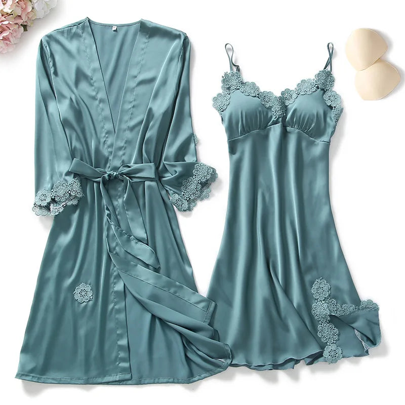 5PCS Satin Lace Sleepwear