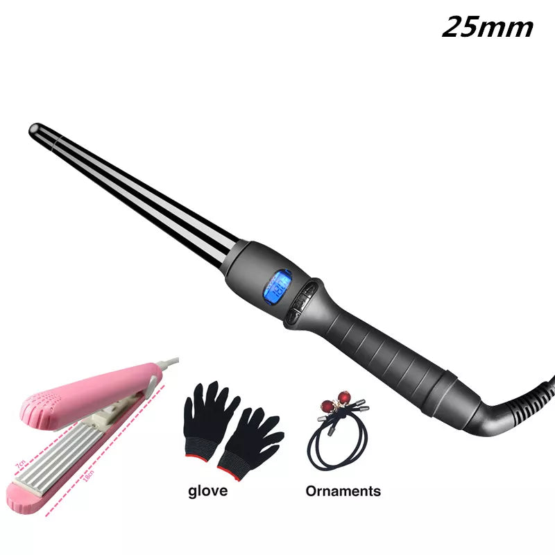 Ceramic Curling Iron Hair Waver Pear Flower Cone Electric Curling Wand