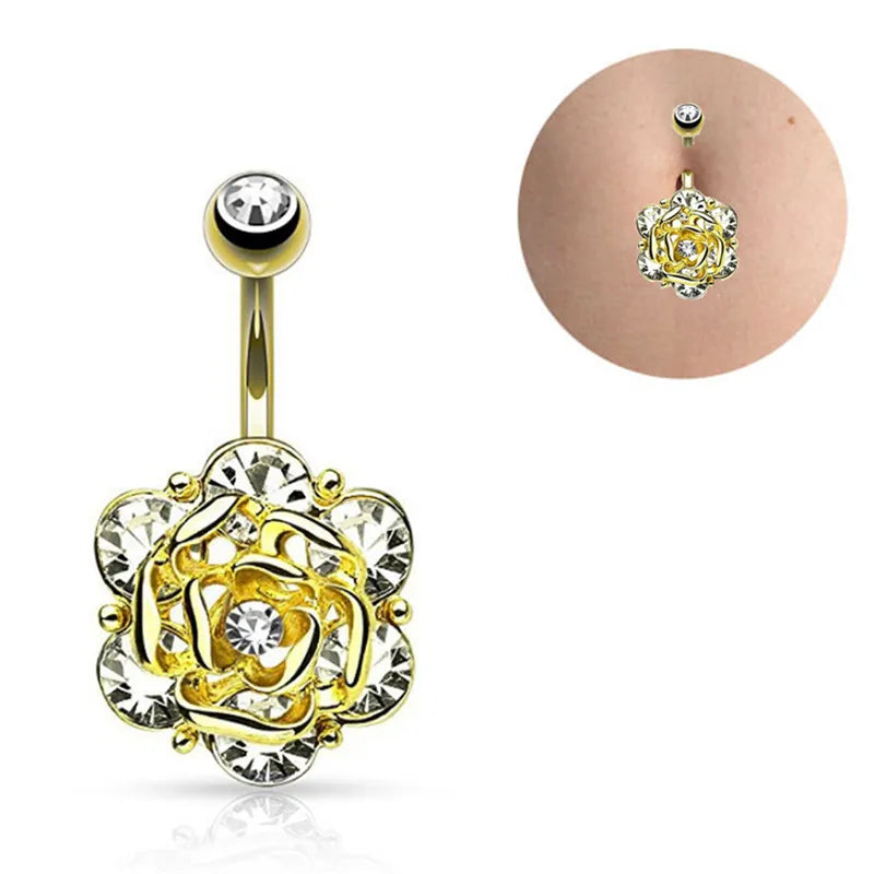 1pc Sexy Dangling Navel Belly Button Rings Belly Piercing Crystal