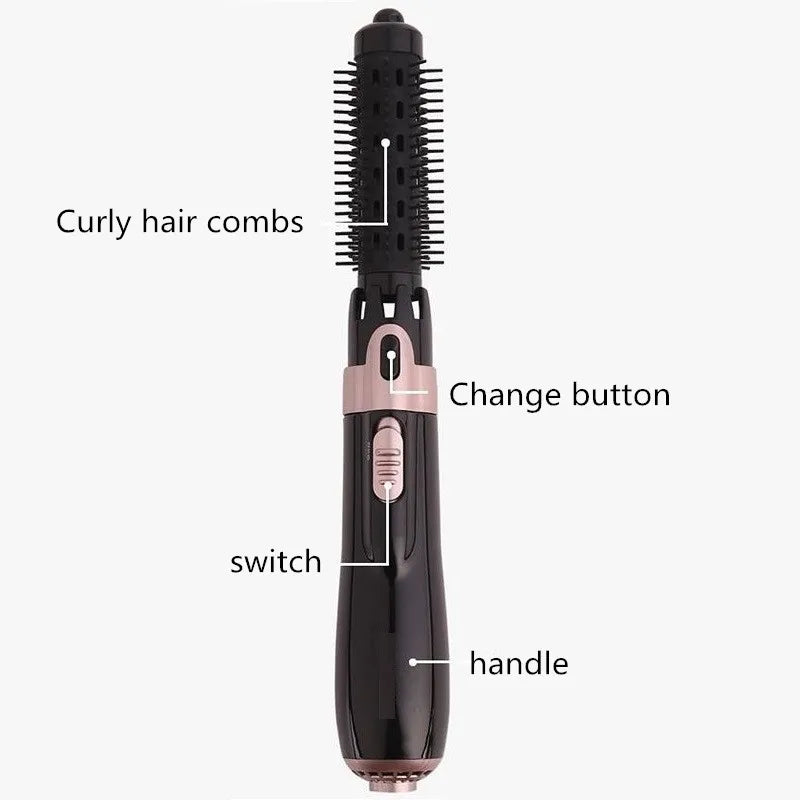 4 in 1 Styling Hair Curler Comb Salon Professional