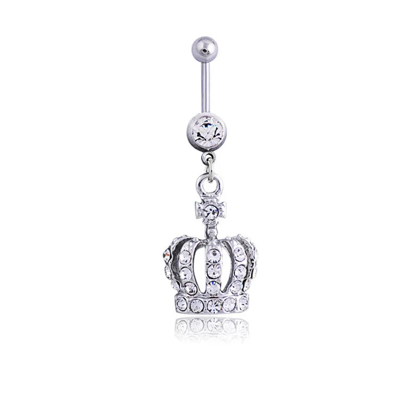 1pc Sexy Dangling Navel Belly Button Rings Belly Piercing Crystal