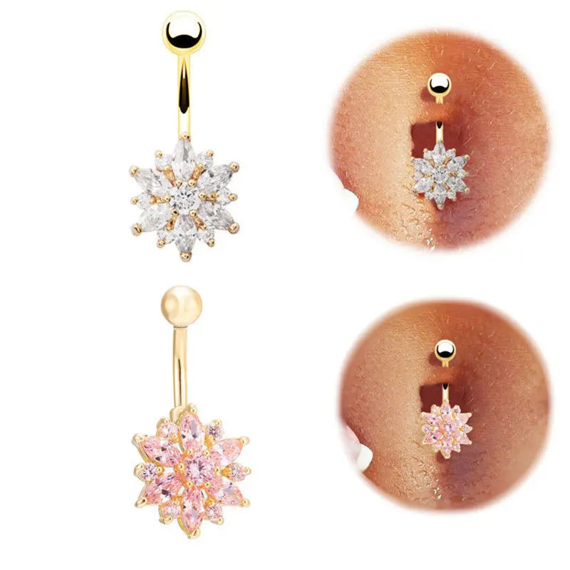 1pc Sexy Dangling Navel Belly Button Rings Belly Piercing Crystal