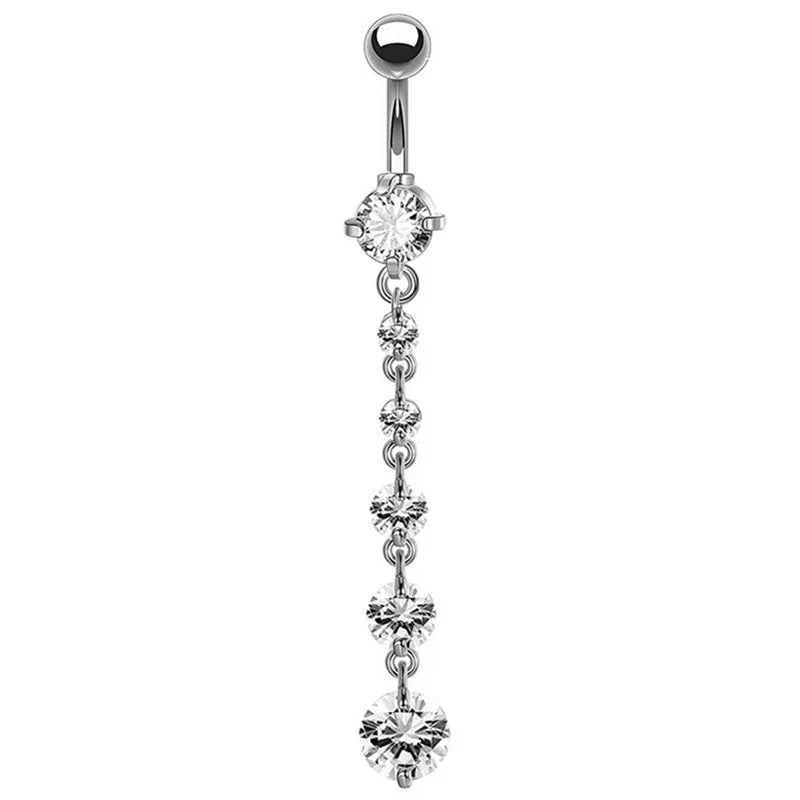 1pc Sexy Dangling Navel Belly Button Rings Belly Piercing Crystal