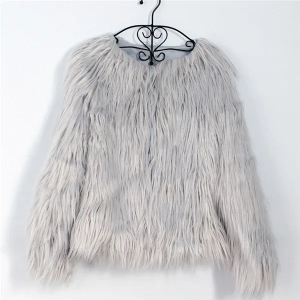 Furry Fur Coat Women Fluffy Warm Long Sleeve