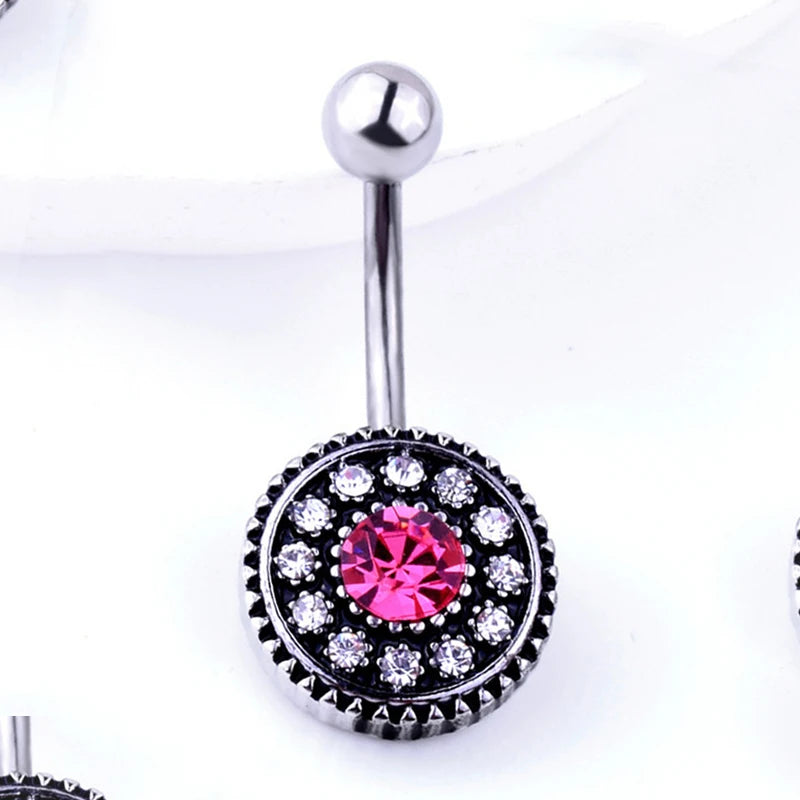 1pc Sexy Dangling Navel Belly Button Rings Belly Piercing Crystal