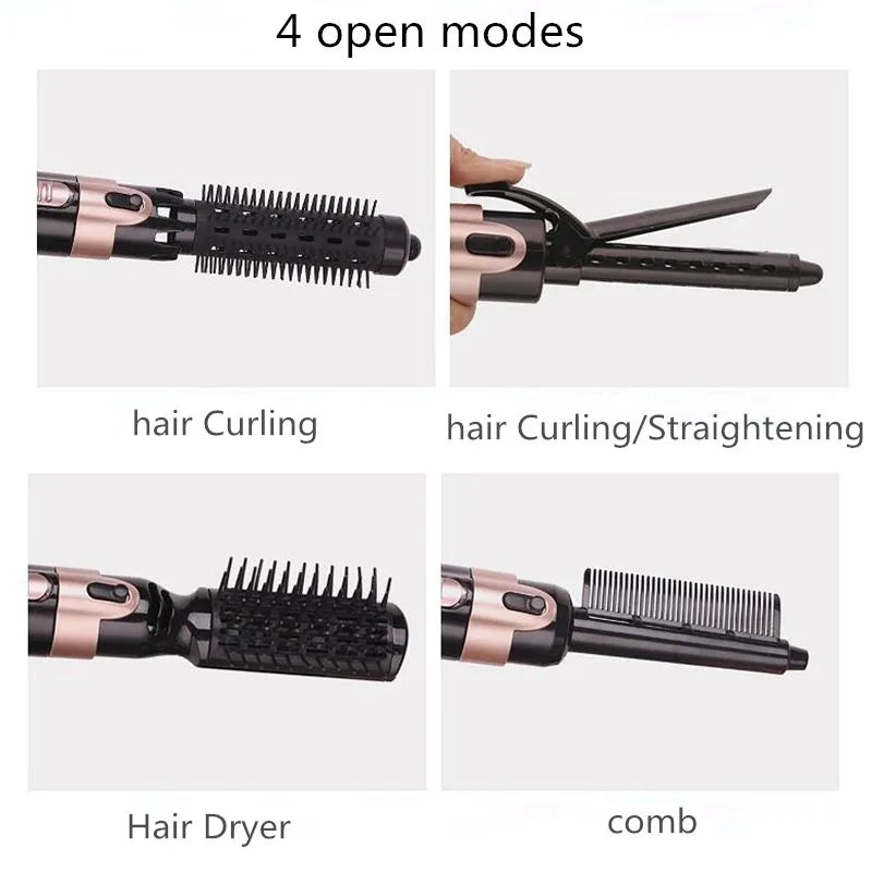 4 in 1 Styling Hair Curler Comb Salon Professional