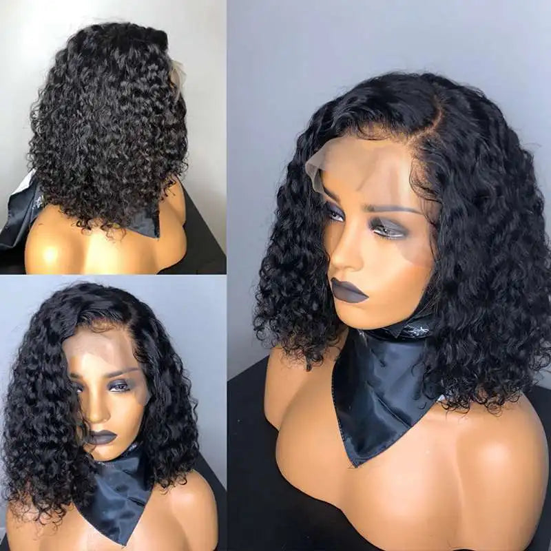 1b/27 Ombre Color Short Curly With Baby Hair Pre Plucked Bob Wigs Bleached Knots