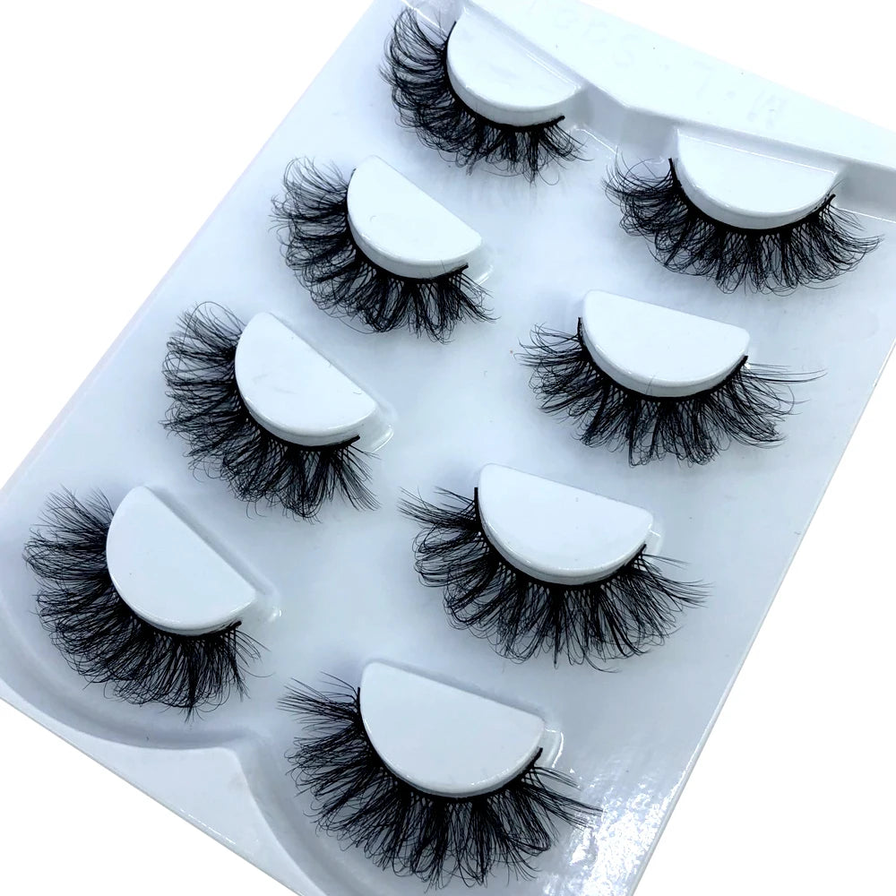 4 Pairs 3d Mink Lashes Eyelash Extension