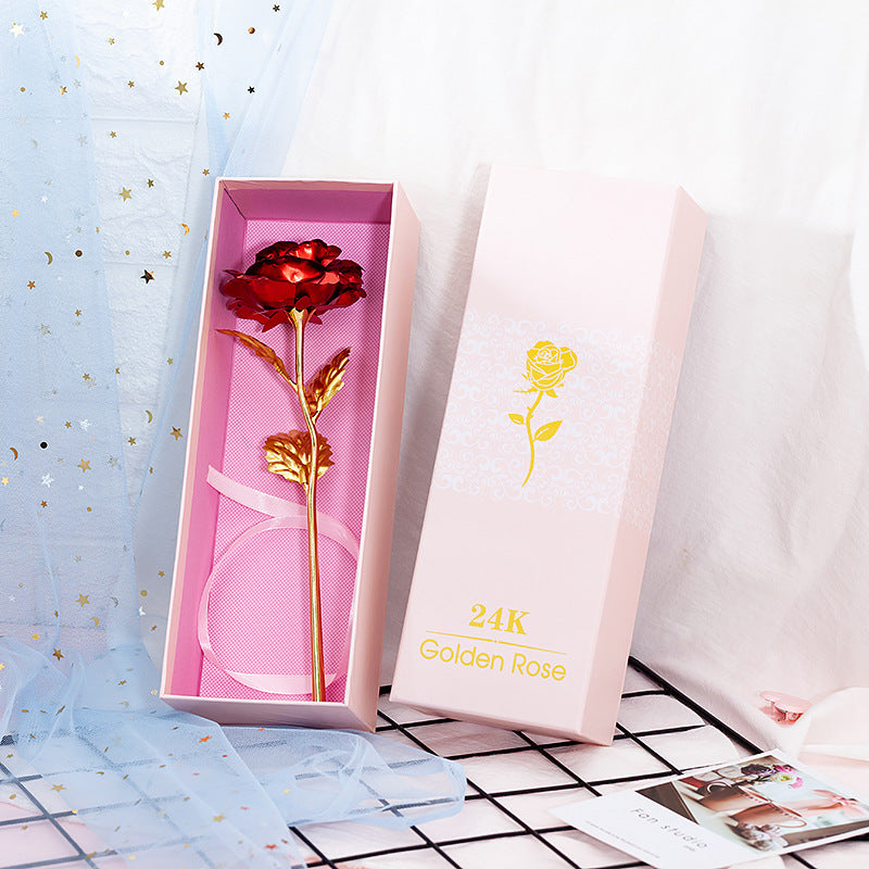 Red Rose Purple Box Galaxy Rose Gold Infinity Plastic Roses