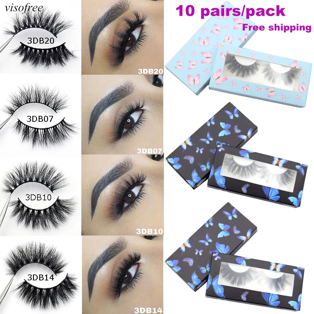 Mink Eyelashes Clear Band Eye Lashes Crisscross Transparent