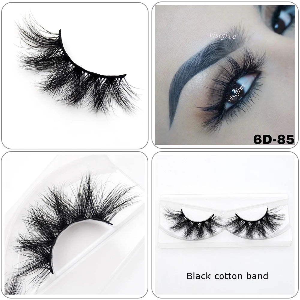 Mink Eyelashes Clear Band Eye Lashes Crisscross Transparent