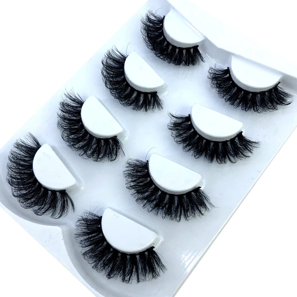 4 Pairs 3d Mink Lashes Eyelash Extension